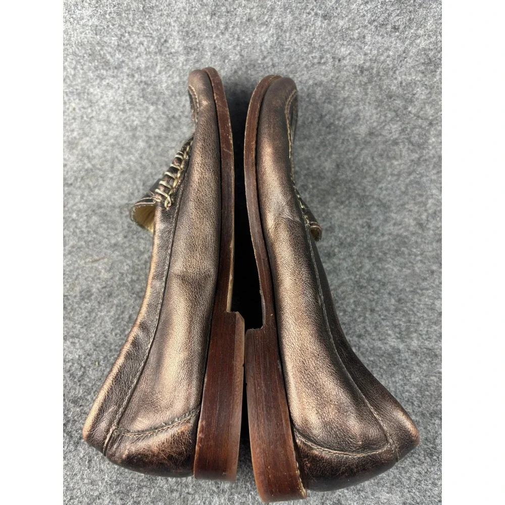G.H. Bass Weejuns Penny Loafers Womens 10 Metallic Bronze Leather Slip On Shoes